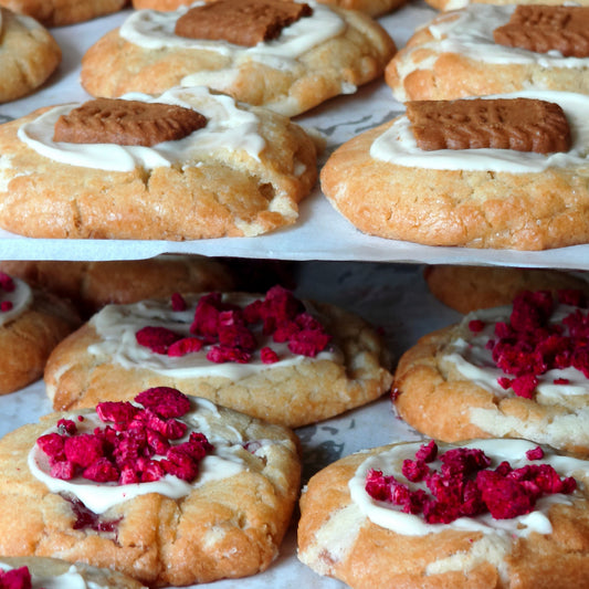 4 cookies Framboises & Spéculoos